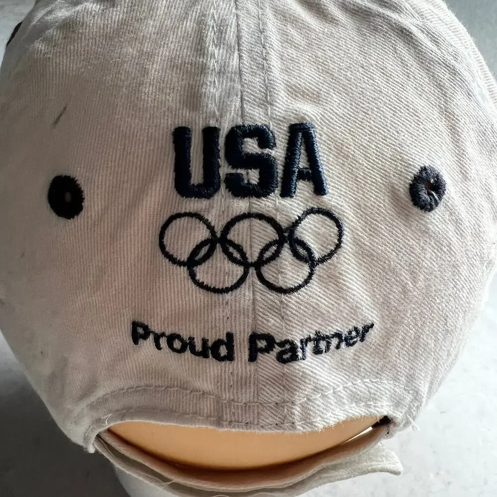 BMW US Olympics Proud Partner Embroidered Baseball Cap One Size Blue & White